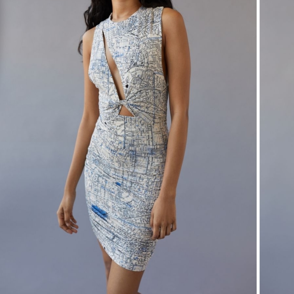 UO amaya twist front mini dress